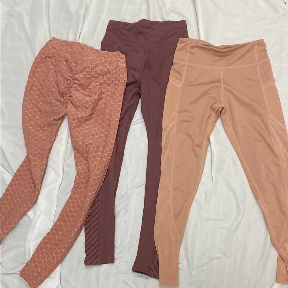 Pink and Brown Leggings for Everyday Comfort